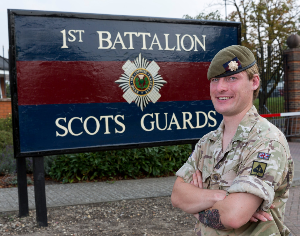 Pic Doug Seeburg Guardsman Chloe Allen of the 1st Battalion Scots Guards. After becoming a women she is the first female frontline soldier in the history of the British Army.